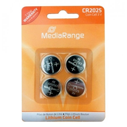 Изображение BATTERY LITHIUM CR2025 3V/4PCS MRBAT131 MEDIARANGE