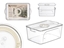 Attēls no Big refrigerator organizer with lid, white, 12.5×30×19.2 cm, 12510, Kinvara