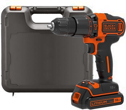 Изображение Black & Decker BDCHD18K Cordless Combi Drill