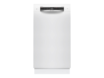 Attēls no Bosch Dishwasher | SPU4HMW12E | Built-in | Width 45 cm | Number of place settings 10 | Number of programs 6 | Energy efficiency class D | Display | AquaStop function | White
