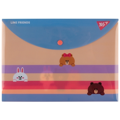 Picture of Aplokšņu soma YES Line Friends B5 ar pogu