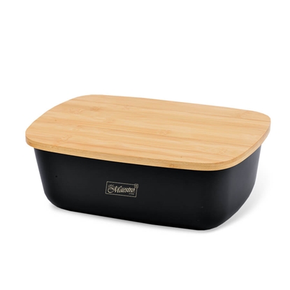 Attēls no Bread bin, black color 34.5 x 23.5 x 13cm, MR 1776  Maestro
