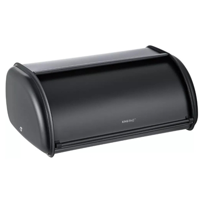 Attēls no Bread box, black, steel. Impact-free opening. Size: 36x24x15cm KH 1723