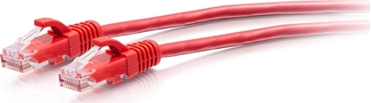 Picture of C2G 1ft (0.3m) Cat6a Snagless Unshielded (UTP) Slim Ethernet Network Patch Cable - Czerwony - kabel - RJ-45 (M) do RJ-45 (M) - 30 cm - 4.8 mm - UTP - CAT 6a - uformowany, bez haka
