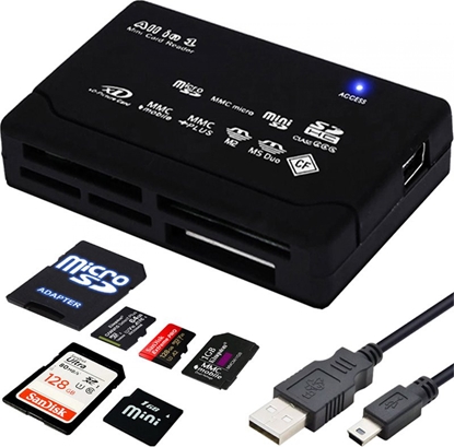 Picture of Czytnik Retoo CZYTNIK KART PAMICI MICRO SD USB USB-C SDHC CF SM