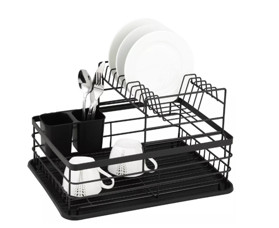 Picture of Dish dryer, two-rows, steel-plastic, black KINGHoff, KH 1716