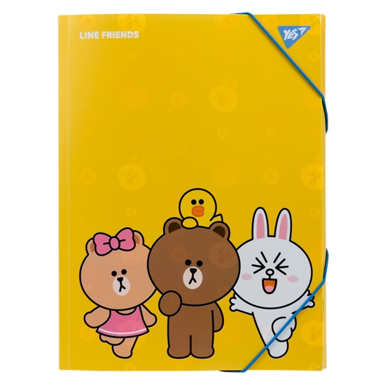 Изображение Elastīgā mape YES Line Friends A4