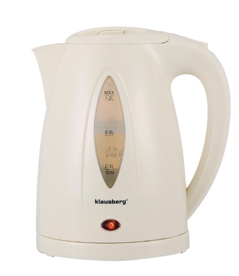 Picture of Electric kettle 1.2 L, cream, 900–1100 W, KB 9002, Klausberg