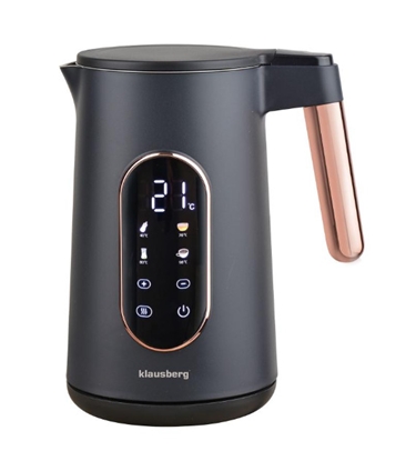 Изображение Electric kettle, 1.7L, 2200W, black/rose gold, Klausberg, KB 7892