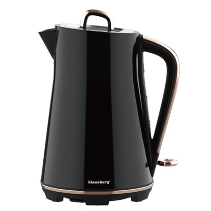 Изображение Electric kettle, stainless steel, black, 1.7l, 2200W, KB 9015, Klausberg