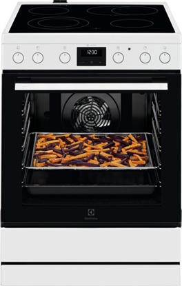 Изображение Electrolux elektriskā plīts ar elektrisko cepeškrāsni, 596 mm, balta