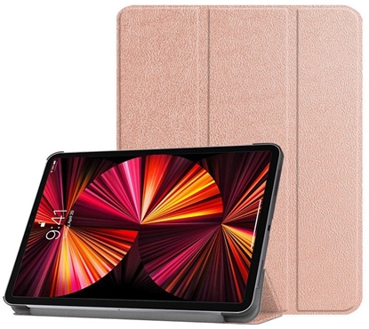 Picture of Etui na tablet iLike "Tri-Fold Eco-Leather Stand Case Samsung Galaxy Tab S9 FE" Rose Gold