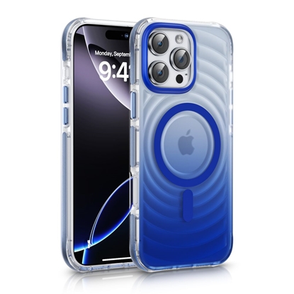 Picture of Evelatus Apple iPhone 15 Pro Max EchoWave Clear MagSafe Blue