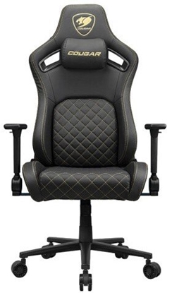 Изображение Fotel Cougar COUGAR CGR-DFL-GLB Fotel dla gracza Wycieane siedzisko tapicerowane Czarny, Zoto