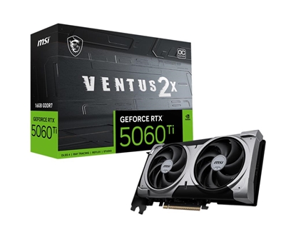 Picture of Graphics Card|MSI|NVIDIA GeForce RTX 5060 Ti|16 GB|GDDR7|128 bit|PCIE 5.0 16x|Dual Slot Fansink|5060TI16GVENTUS2XOCPLUS