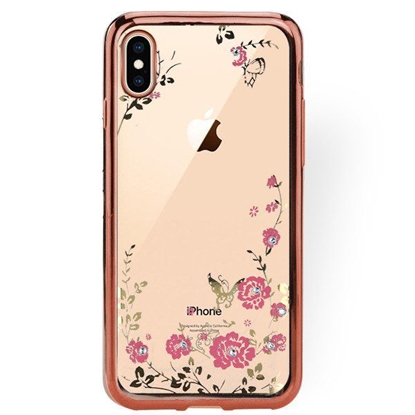 Изображение GreenGo Apple Iphone XS MAX Back Case Flower Rose Gold