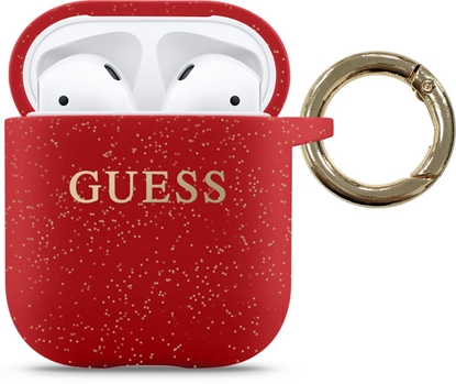 Attēls no Guess Airpods Pro Glitter Silicone Case Red