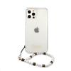 Picture of Guess Apple iPhone 12/12 Pro PC Script and White Pearls Case Transparent