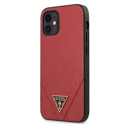 Attēls no Guess Guess GUHCP12SVSATMLRE iPhone 12 mini 5,4" czerwony/red hardcase Saffiano