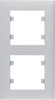 Изображение Hager Lumina intense Ramka 2-krotna pionowa srebrna WL5622