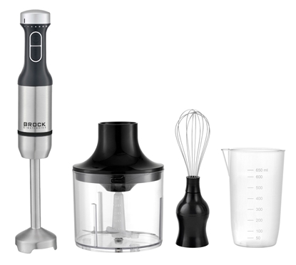 Attēls no Hand blender set (650ml chopper) 8 speeds BROCK HBS 9002 S 1000W