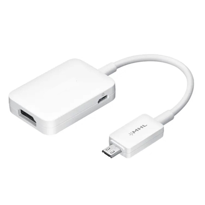 Picture of HQ TV MHL HDTV adapters kabelis MicroUSB 11pin uz HDMI Samsung un citām saderīgām mobilajām ierīcēm ET-H10FAUWESTA Balts