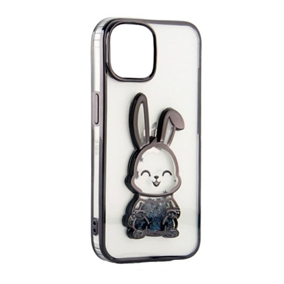Attēls no iLike Apple iPhone 11 Silicone Case Print Desire Rabbit Black