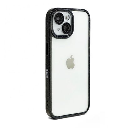 Attēls no iLike Apple iPhone 15 Pro STARS LENS ACRYLIC COVER Black