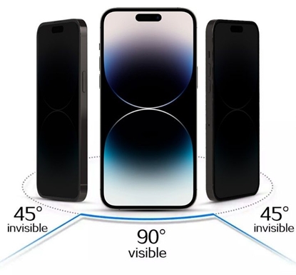 Attēls no iLike Apple IPHONE 15 PRO TEMPERED PRIVACY GLASS Black