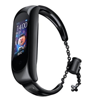 Изображение iLike Metal band bracelet strap for Xiaomi Mi Band 6 / 5 / 4 / 3 Black