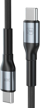 Изображение Kabel USB 3MK Accessories - 3mk Hyper Cable N-SERIES C to C 1m PD 3.0  QC 3.0 48V/5A 240W Black