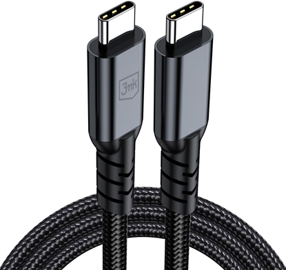 Изображение Kabel USB 3MK Accessories - 3mk Hyper Cable N-SERIES Thunderbolt 4 2m 48V/5A 40Gb/s 240W 8K60Hz Black