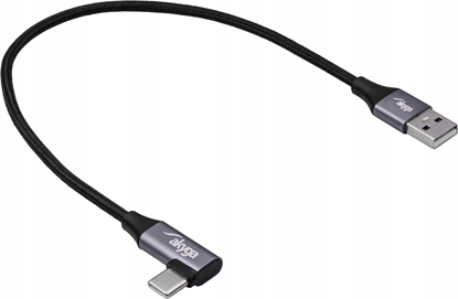 Изображение Kabel USB Akyga USB-C - USB-A 0.3 m Czarny (AK-USB-58)