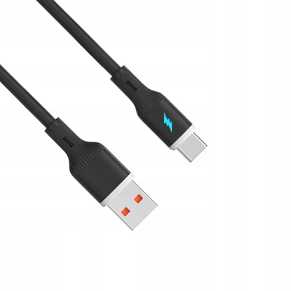 Изображение Kabel USB Akyga USB-C - USB-A 1 m Czarny (AK-USB-62)