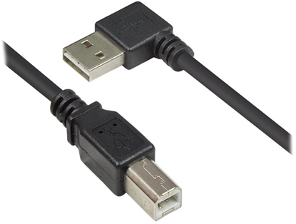 Picture of Kabel USB Alcasa Alcasa 2510-EU005W kabel USB USB 2.0 0,5 m USB A USB B 0,48 Gbit/s Czarny
