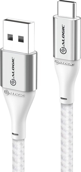 Picture of Kabel USB Alogic Alogic USB Kabel USB 2.0 to USB-A 3A/480Mbps 0.3m silber