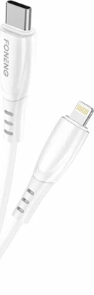 Изображение Kabel USB Foneng USB-A - Lightning 1 m Biay (X75 Type-C to iPhone)