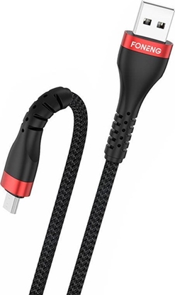 Изображение Kabel USB Foneng USB-A - microUSB 1 m Czarny (X82 Micro)