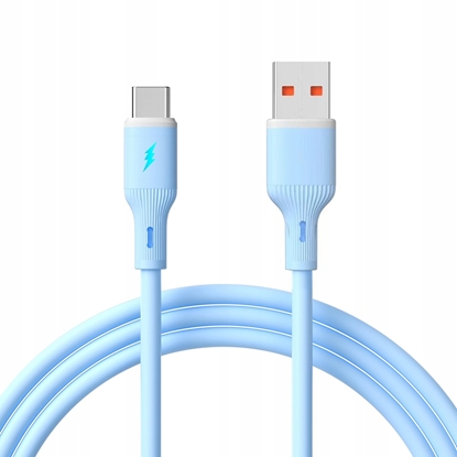 Picture of Akyga Kabel USB type C / USB A 1m AK-USB-63 silikonowy niebieski