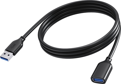 Picture of Kabel USB Vision Przeduacz USB - USB Typ A (W) do USB Typ A (M) - USB 3.0 - 2 m - czarny
