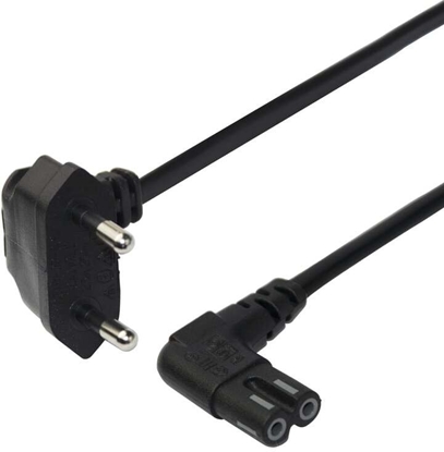 Picture of Kabel zasilajcy Deltaco Power cord CEE 7/16 - C7 angled, 3,0m, black