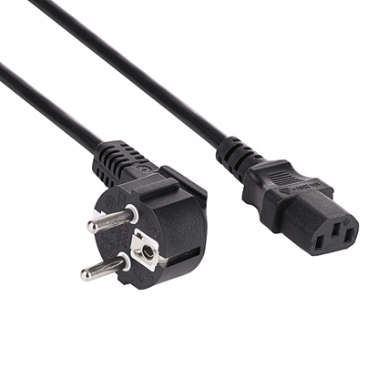 Attēls no Kabel zasilajcy PC CEE 7/7 / IEC C13 AK-PC-05S CU 3x1.5mm 5m