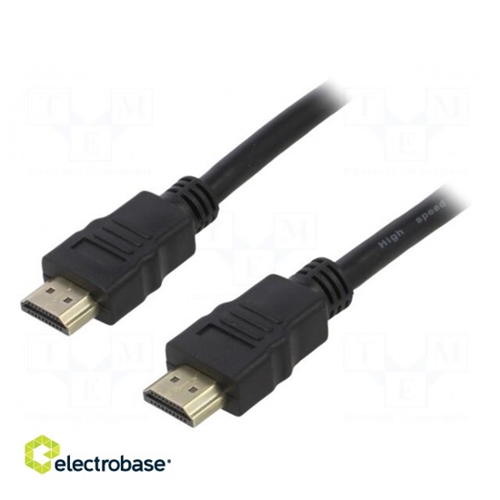 Изображение Kabelis | HDMI 1.4 | HDMI spraudnis, abas puses | 3 m | melns