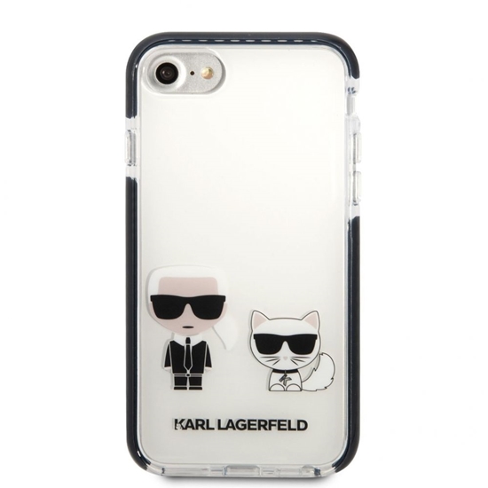 Picture of Karl Lagerfeld Apple iPhone 7/8/SE2020/SE2022 TPE Karl and Choupette Kryt White