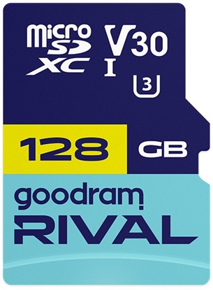 Изображение Karta pamięci microSD 128GB Rival UHS-I V30 U3 C10 100/70MBs