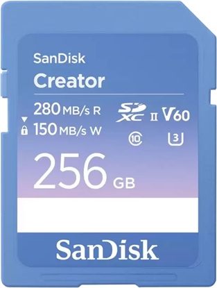 Изображение Karta SanDisk Creator SDXC 256 GB Class 10 UHS-II/U3 V60 (SDSDXEP-256G-GNCIS)