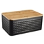 Picture of Kinghoff bread box with bamboo cutting board. Size: 35.5x23x15.5 cm, KH 1713