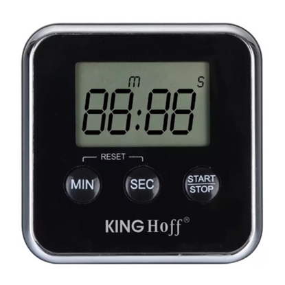 Picture of KINGHoff kitchen timer with magnet, 8 x 8 x 1.5 cm, up to 99 min KH 1819