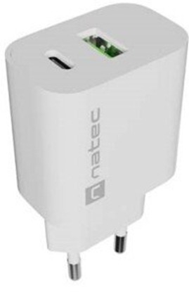 Picture of Ładowarka sieciowa Ribera 1xUSB-A 1xUSB-C 20W biała 