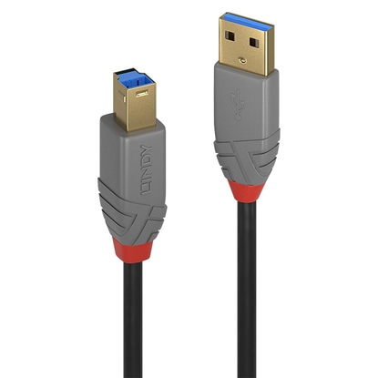 Attēls no Lindy 1m USB 3.2 Type A to B Cable, Anthra Line